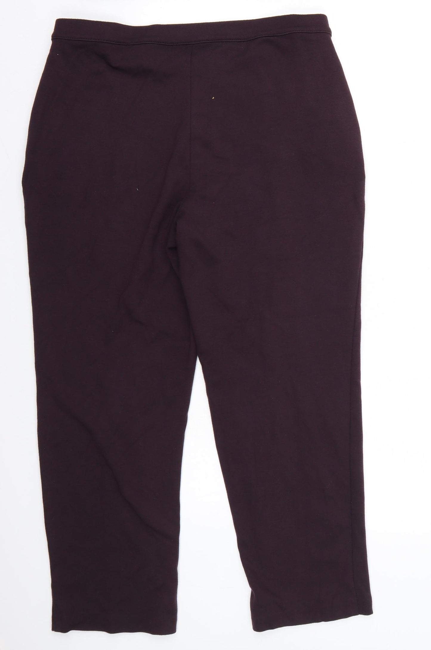 Marks and Spencer Womens Purple   Cropped Trousers Size 16 L24 in