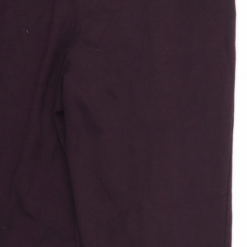 Marks and Spencer Womens Purple   Cropped Trousers Size 16 L24 in