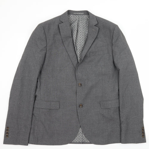NEXT Mens Grey Striped  Jacket Suit Jacket Size L