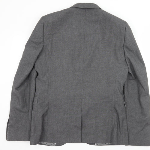 NEXT Mens Grey Striped  Jacket Suit Jacket Size L