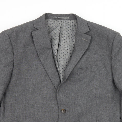 NEXT Mens Grey Striped  Jacket Suit Jacket Size L
