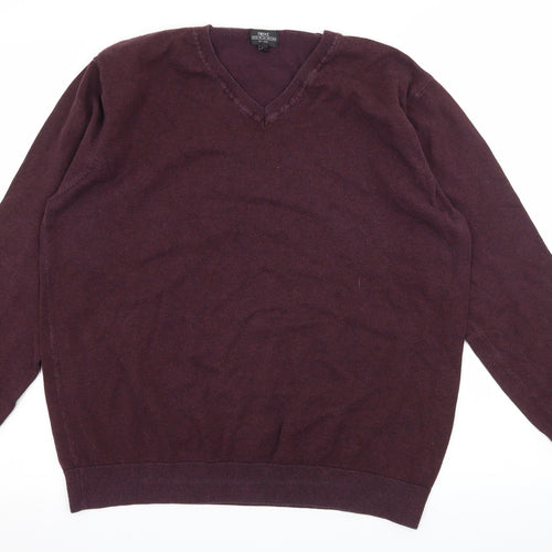 NEXT Mens Purple  Knit Pullover Jumper Size L