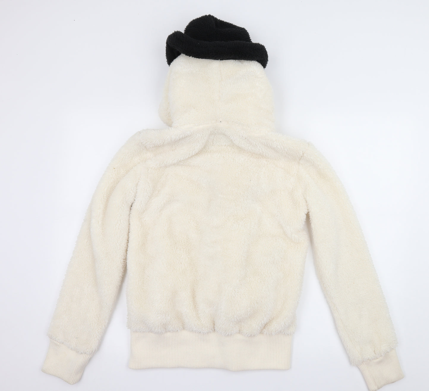 Atmosphere Womens Ivory  Microfibre Full Zip Hoodie Size 12  - Snowman