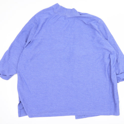 Damatrt Womens Blue  Jersey Cardigan Jumper Size 22