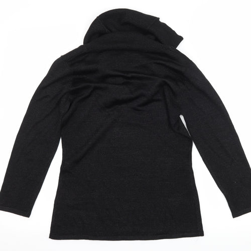 Pomodoro Womens Black  Knit Pullover Jumper Size 10