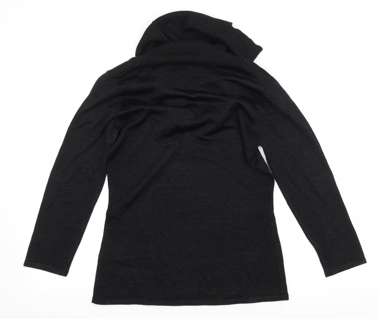 Pomodoro Womens Black  Knit Pullover Jumper Size 10