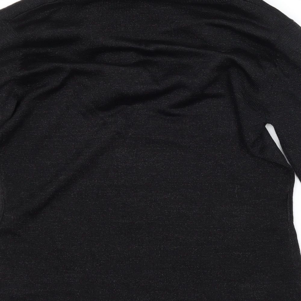 Pomodoro Womens Black  Knit Pullover Jumper Size 10
