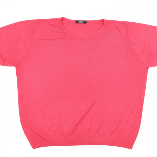 Marks and Spencer Womens Pink  Knit Basic T-Shirt Size 16