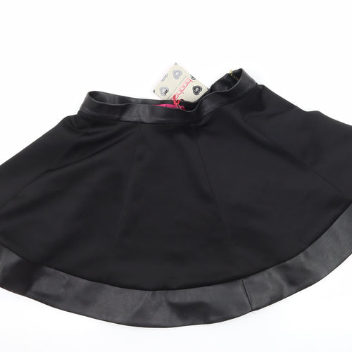 Boohoo Womens Black   Flare Skirt Size 8