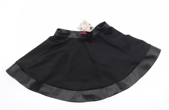 Boohoo Womens Black Flare Skirt Size 8