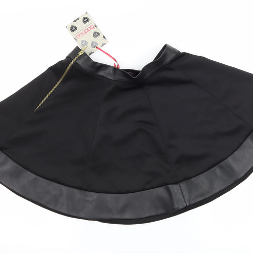 Boohoo Womens Black   Flare Skirt Size 8