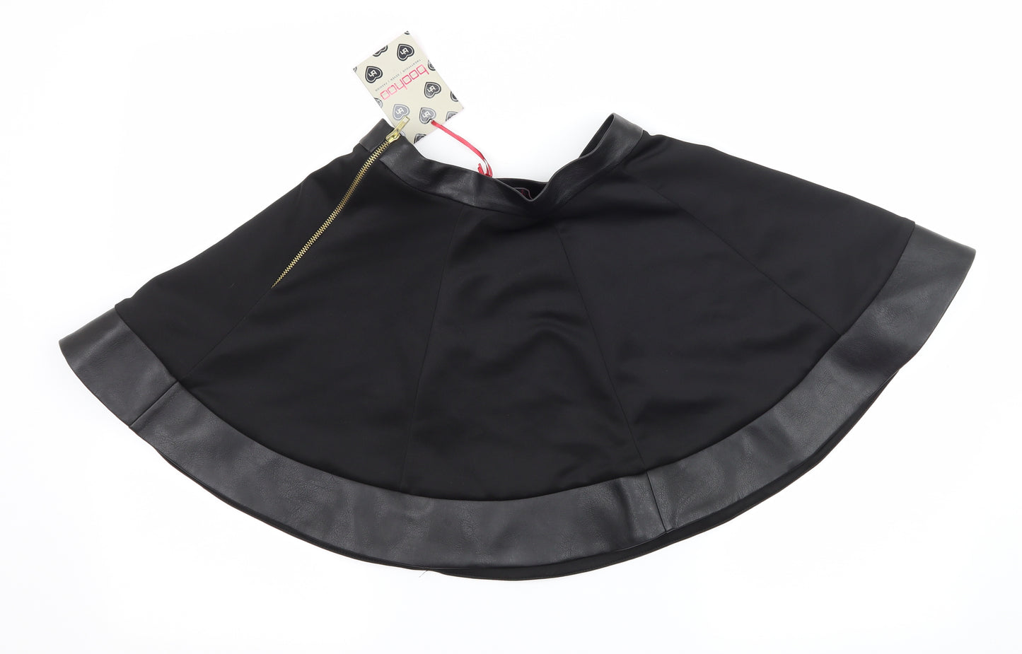 Boohoo Womens Black   Flare Skirt Size 8