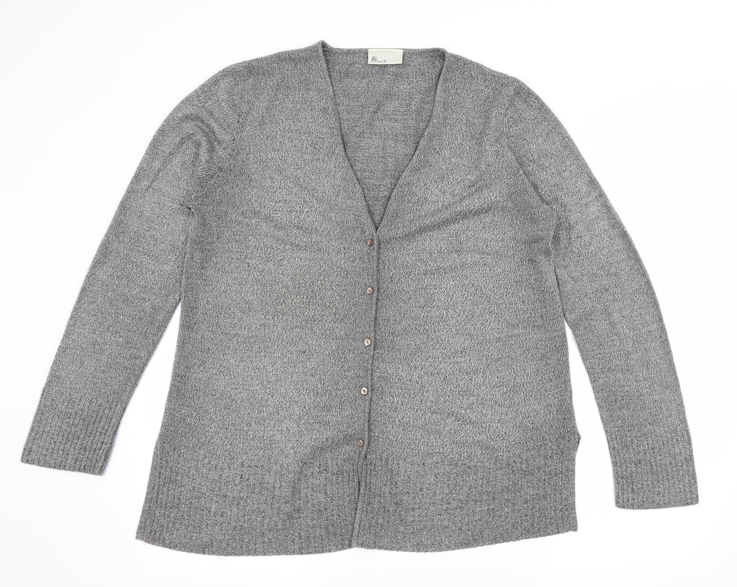 BHS Womens Grey  Knit Cardigan Jumper Size 16