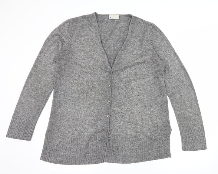 BHS Womens Grey  Knit Cardigan Jumper Size 16