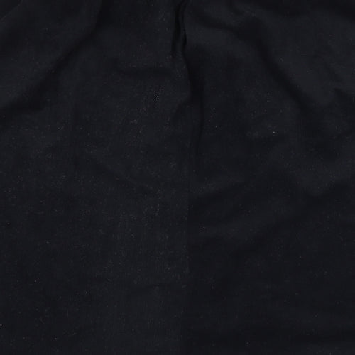 Preworn Womens Black  Velour Flare Skirt Size 30 in