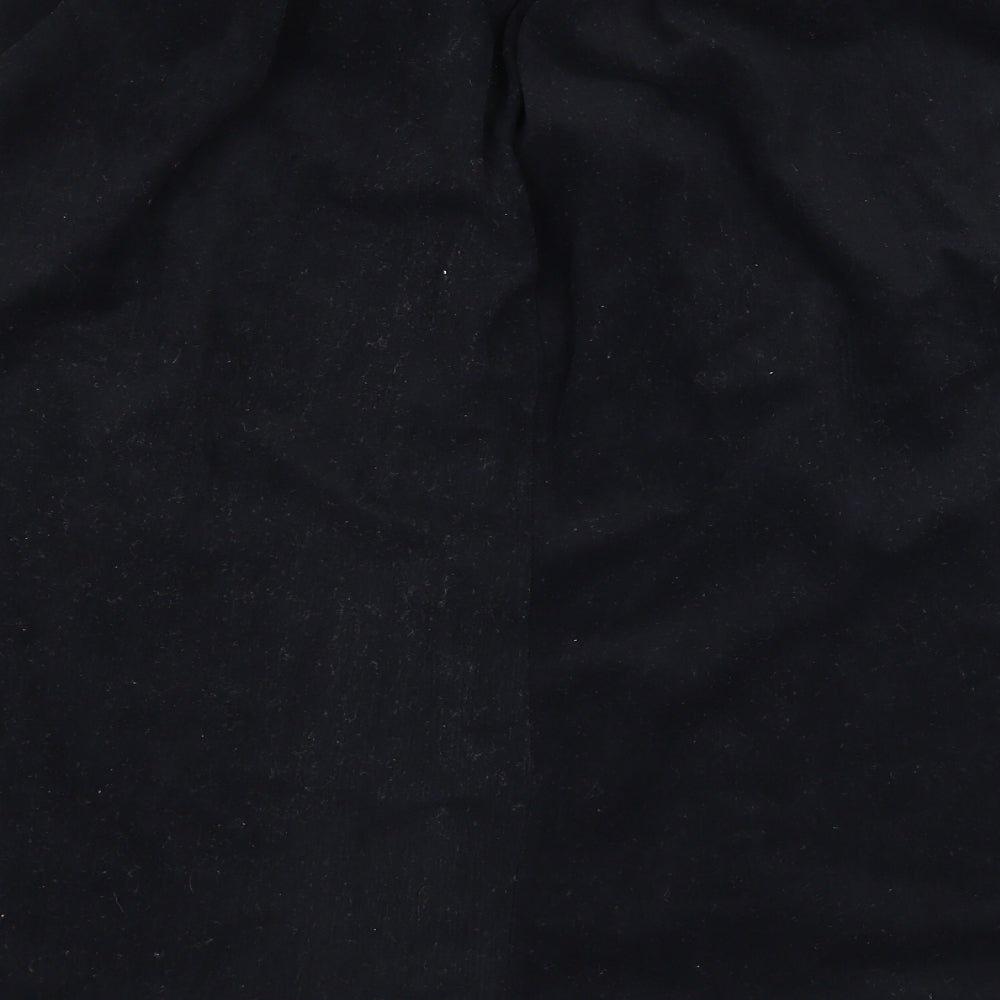 Preworn Womens Black  Velour Flare Skirt Size 30 in