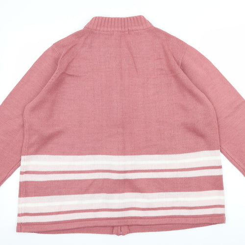 Bonmarché Womens Pink  Knit Cardigan Jumper Size L