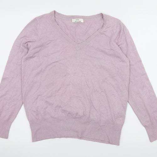 Marks and Spencer Womens Purple  Knit Pullover Jumper Size 16