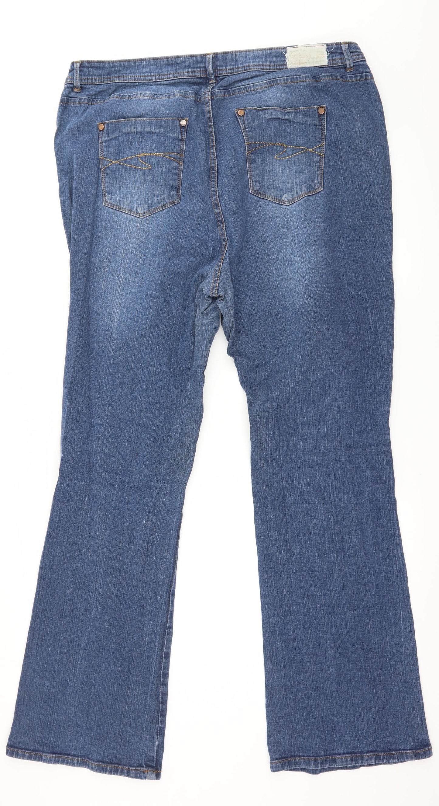 Simply Be Womens Blue  Denim Bootcut Jeans Size 22 L32 in