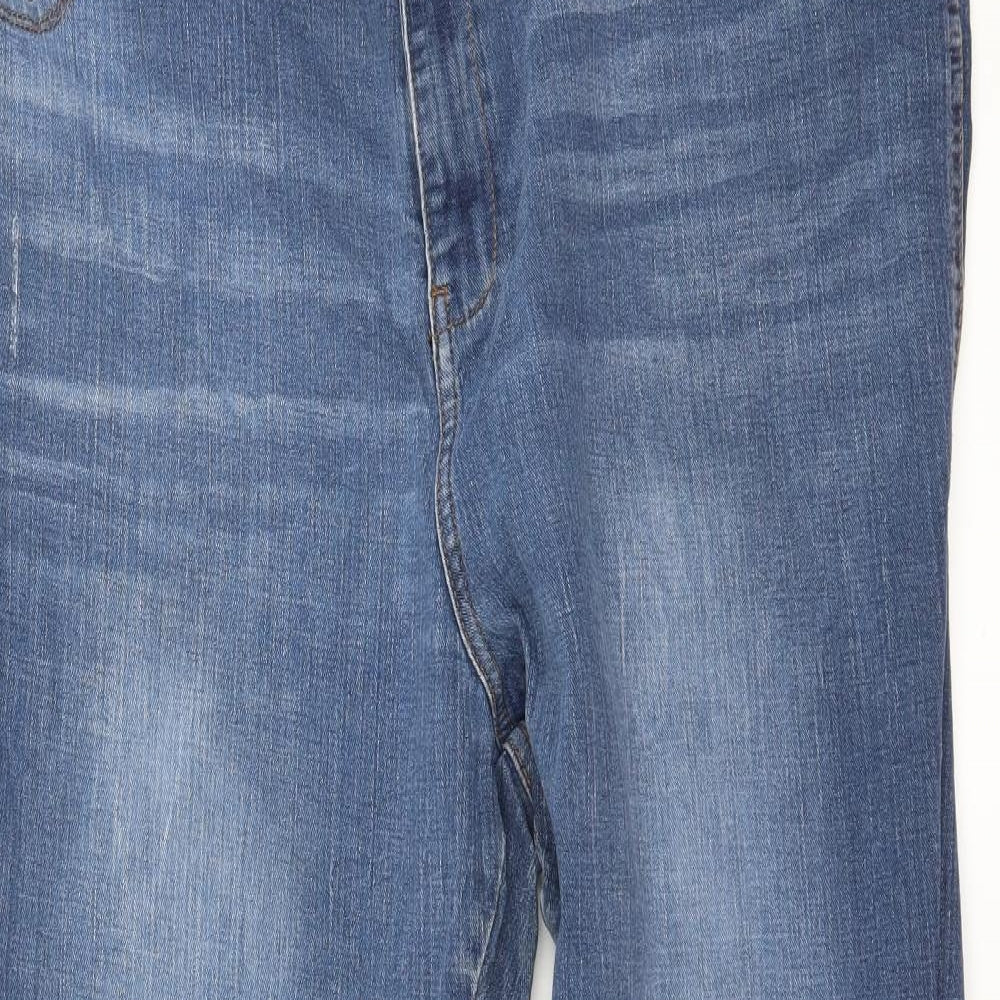 Simply Be Womens Blue  Denim Bootcut Jeans Size 22 L32 in