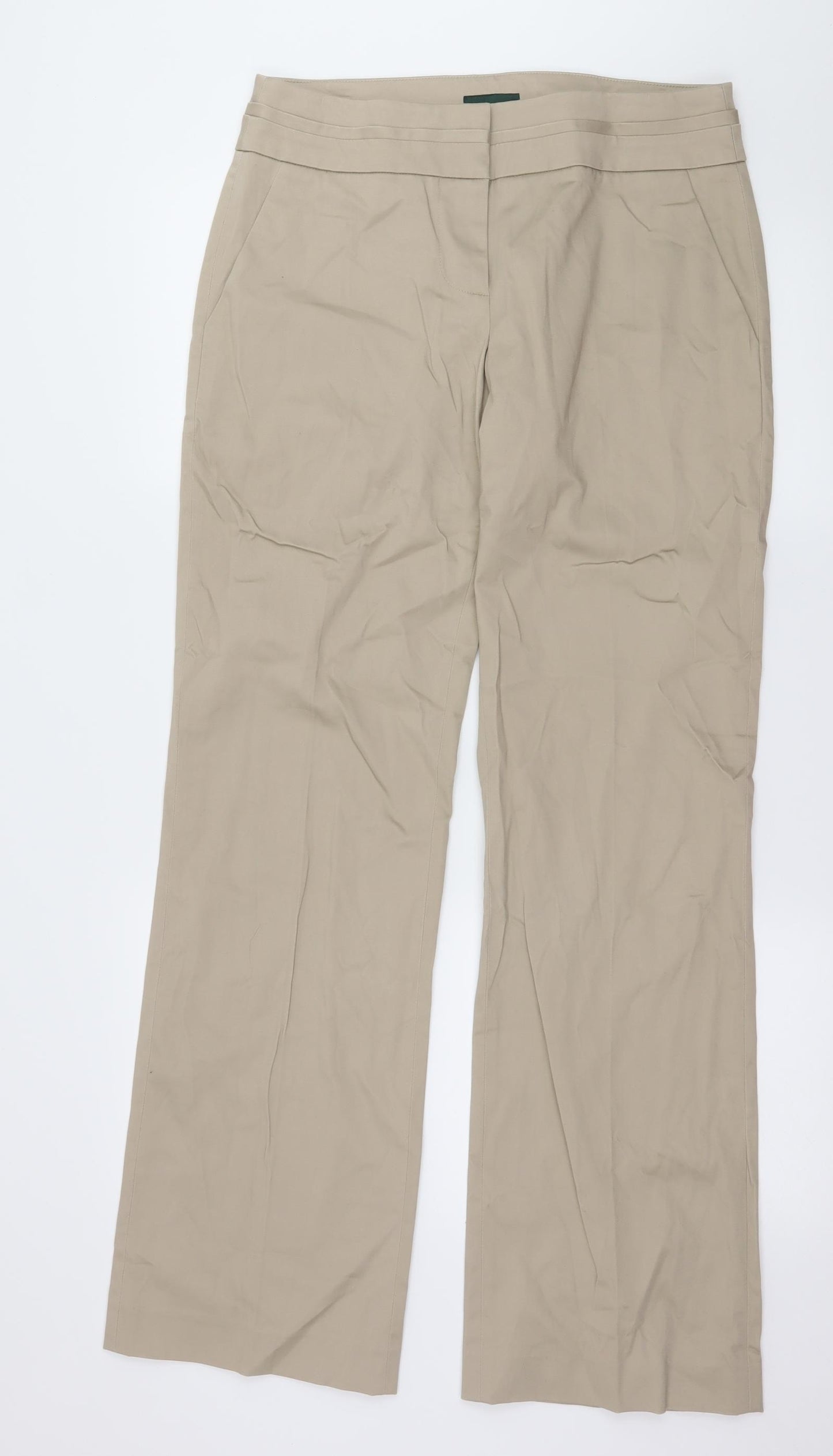 Hobbs Womens Beige   Trousers  Size 12 L33 in