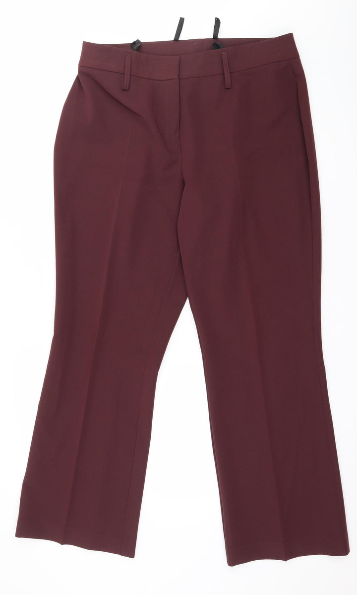 Preworn Womens Red Trousers Size 18 L28 in