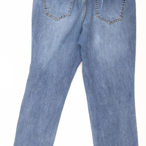 Bonmarché Womens Blue  Denim Straight Jeans Size 14 L27 in