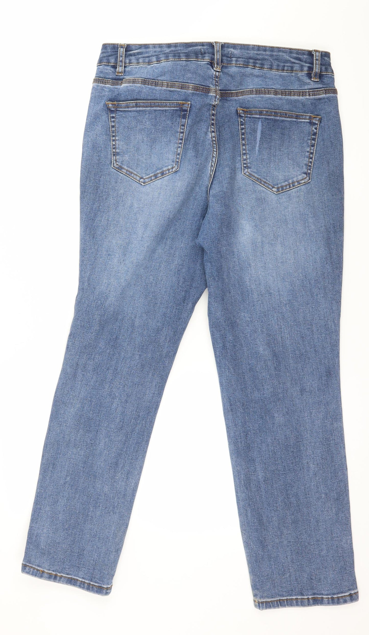 Bonmarché Womens Blue  Denim Straight Jeans Size 14 L27 in