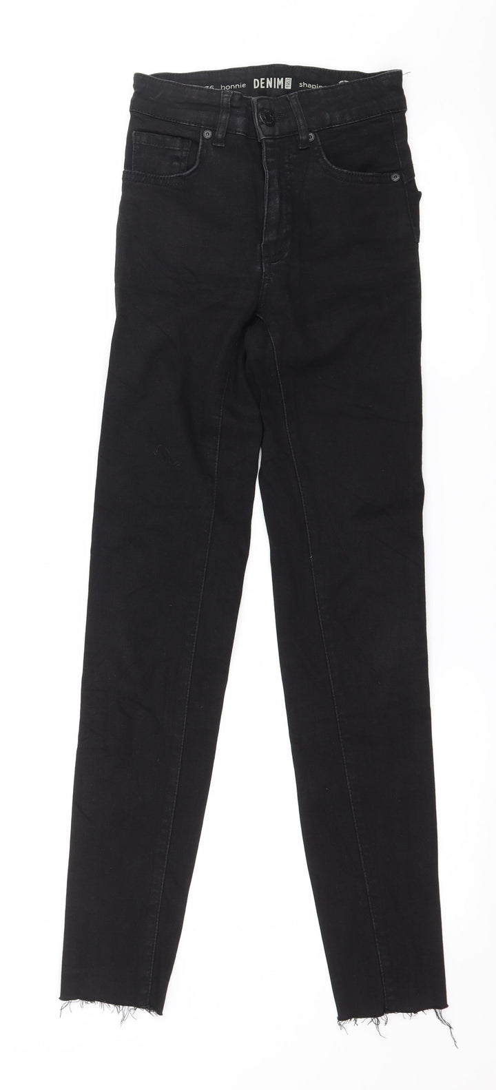 Denim & Co. Womens Black Denim Skinny Jeans Size 8 L28 in