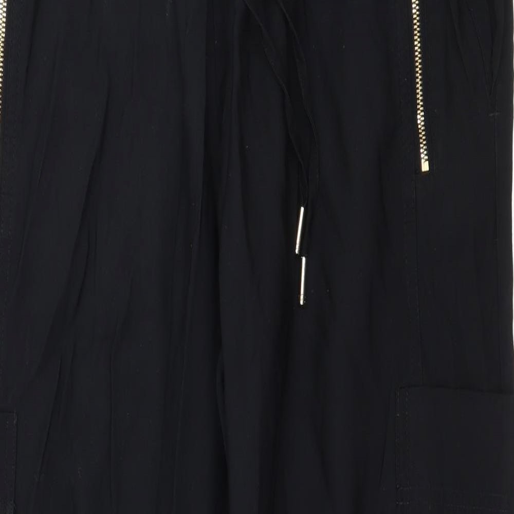 Marks and Spencer Womens Black   Cargo Trousers Size 14 L26 in