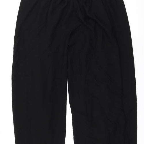 Turkana Womens Black Geometric Rayon Trousers  Size 32 in L27 in