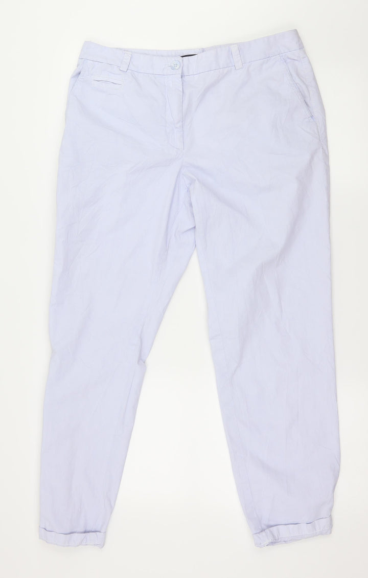 Marks and Spencer Womens Blue Trousers Size 14 L27 in