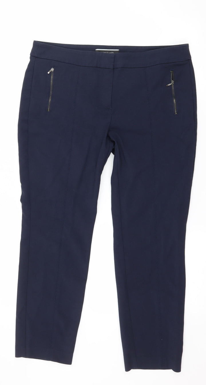 NEXT Womens Blue Trousers Size 14 L26 in