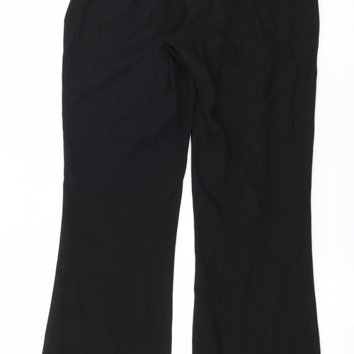Marks and Spencer Womens Black Striped  Trousers  Size 8 L30 in
