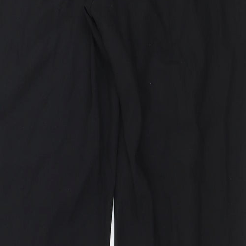 Marks and Spencer Womens Black Striped  Trousers  Size 8 L30 in