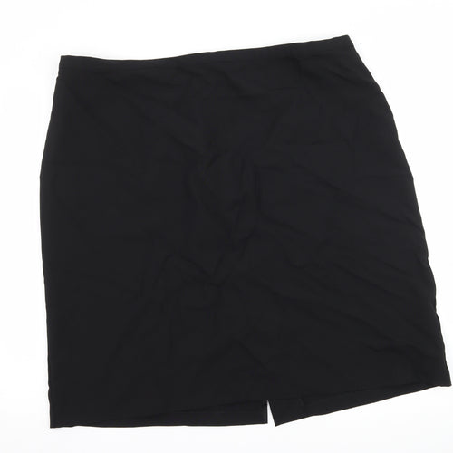Preworn Womens Black   A-Line Skirt Size 42 in