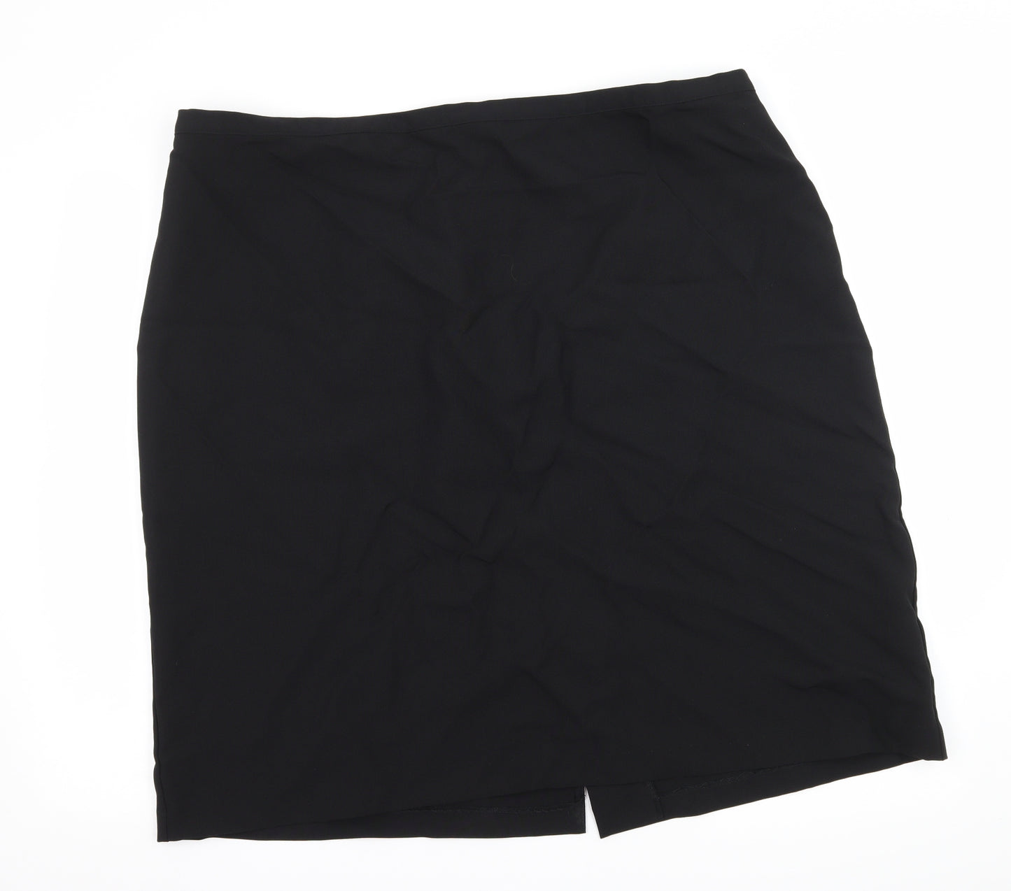 Preworn Womens Black   A-Line Skirt Size 42 in