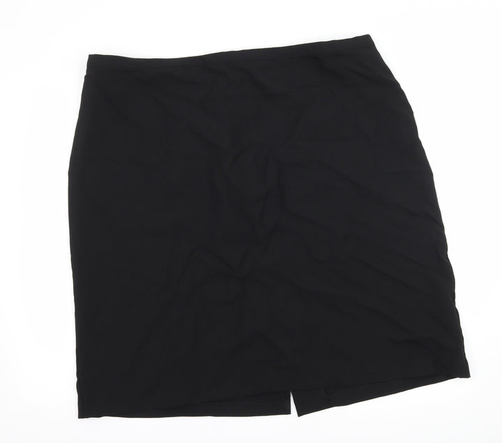 Preworn Womens Black   A-Line Skirt Size 42 in