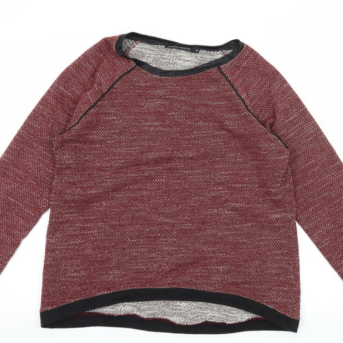 Lafayette Collection Womens Red Striped Jersey Pullover Sweatshirt Size M