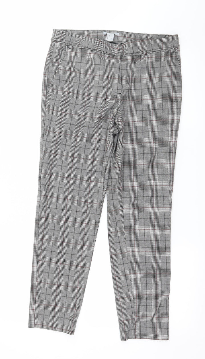 H&M Womens Grey Trousers Size 8 L25 in