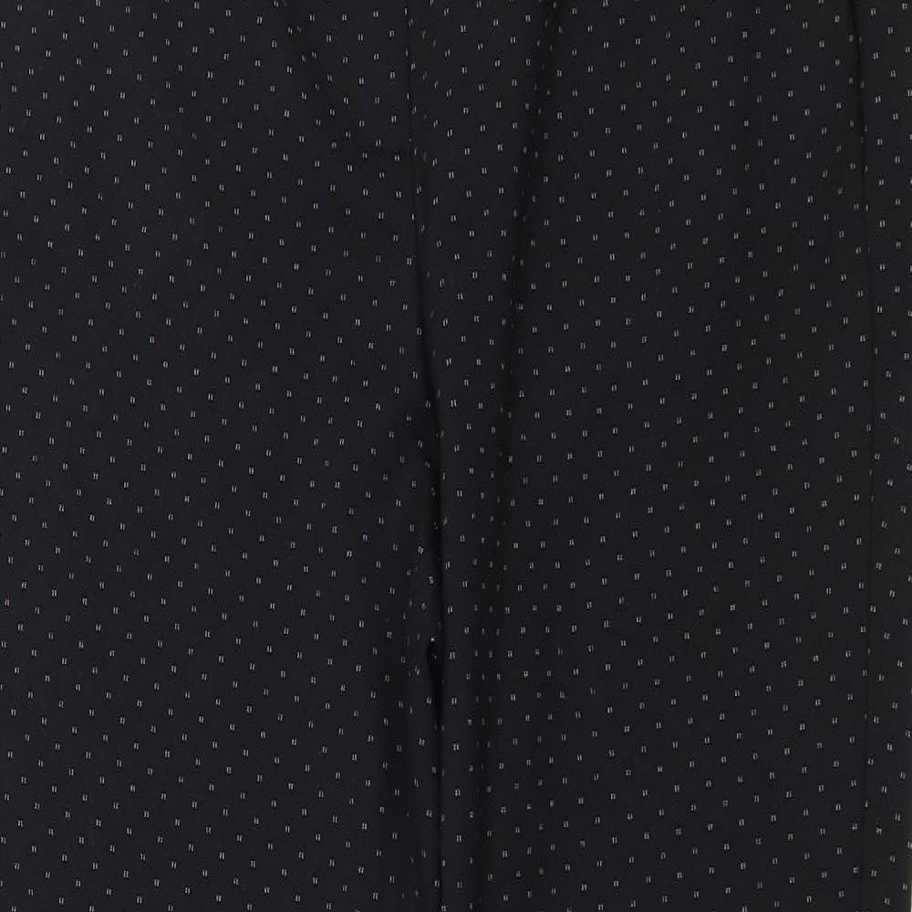 Marks and Spencer Womens Black Polka Dot  Trousers  Size 12 L26 in