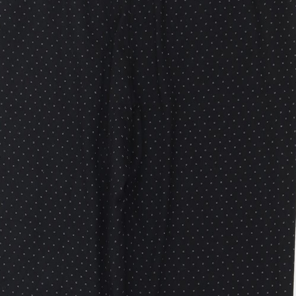 Marks and Spencer Womens Black Polka Dot  Trousers  Size 12 L26 in