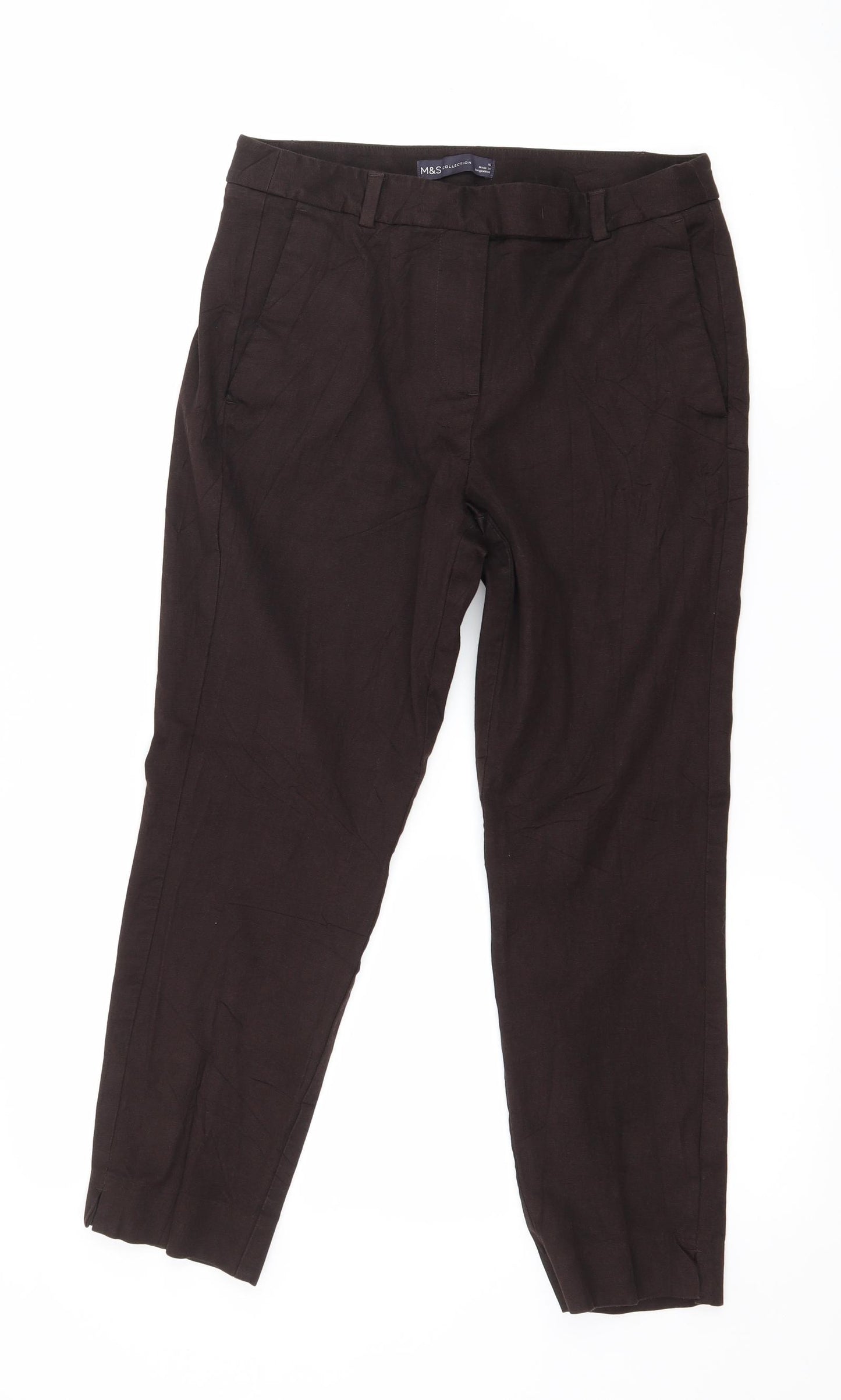Marks and Spencer Womens Brown   Trousers  Size 10 L24 in
