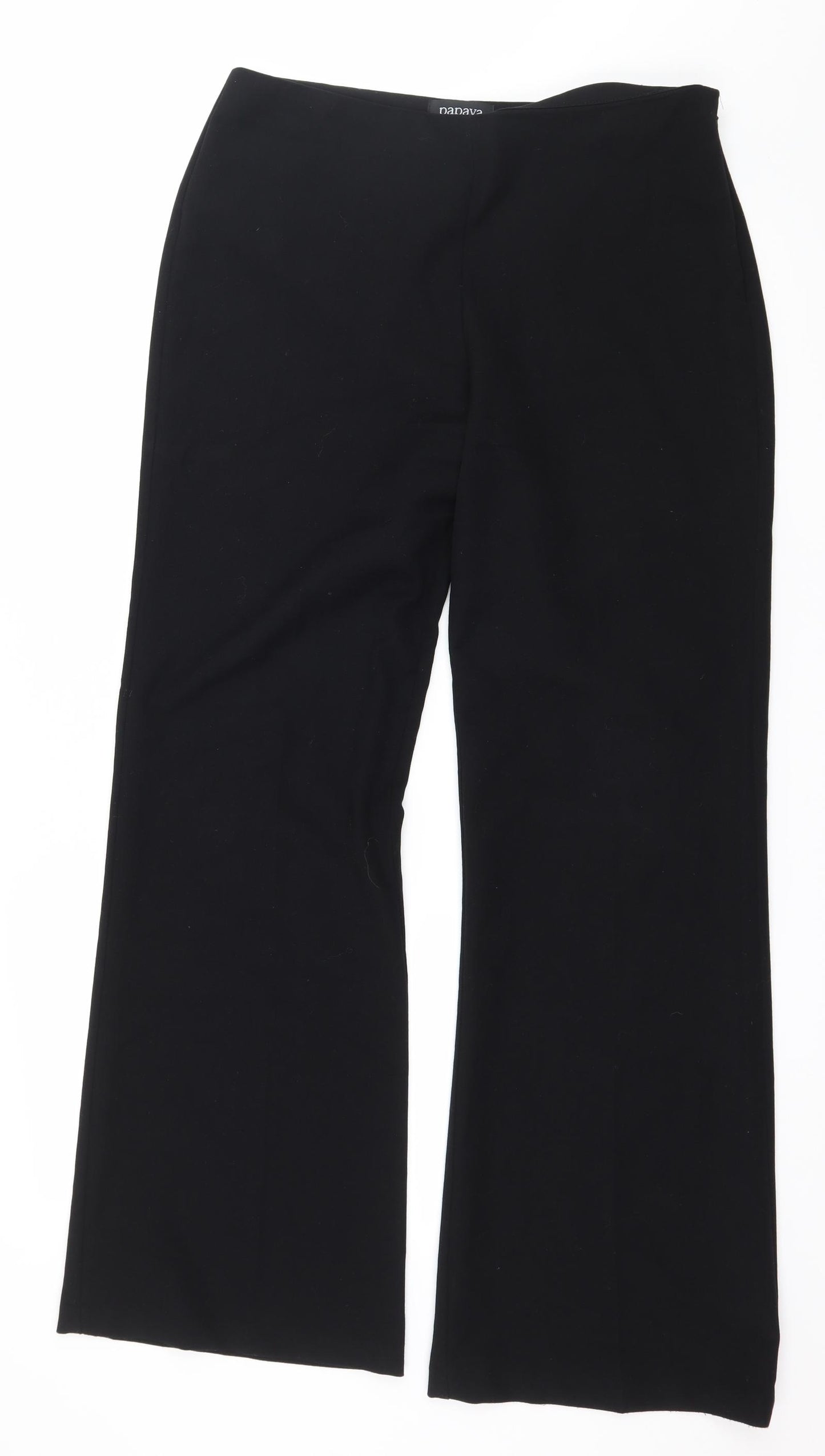 Papaya Womens Black   Trousers  Size 12 L31 in