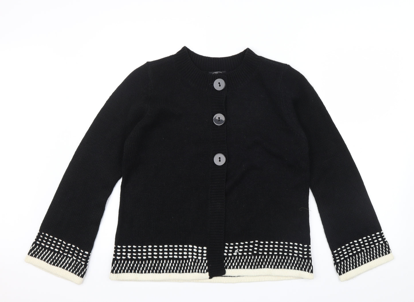 BM Womens Black   Cardigan Jumper Size S