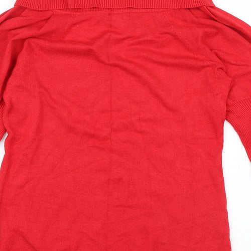 Brave Soul Womens Red   Pullover Jumper Size 12