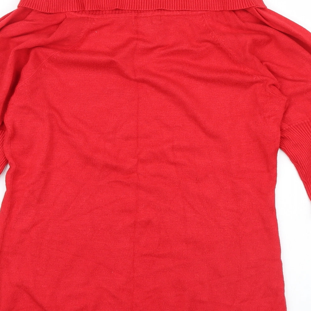 Brave Soul Womens Red   Pullover Jumper Size 12