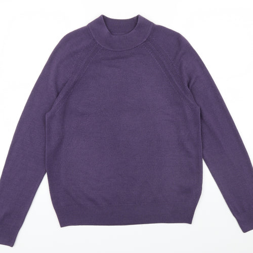 M&S Womens Purple   Henley Jumper Size 14