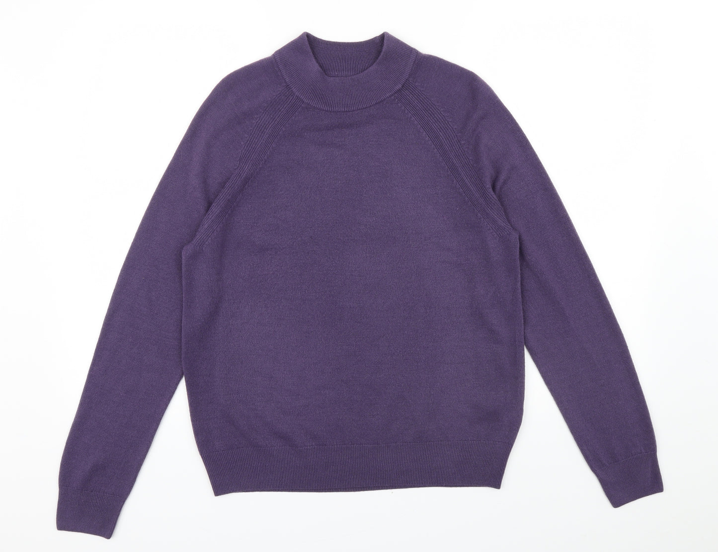 M&S Womens Purple   Henley Jumper Size 14