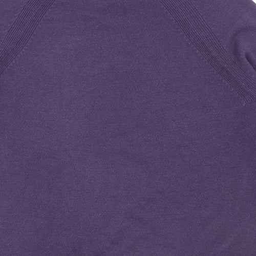 M&S Womens Purple   Henley Jumper Size 14